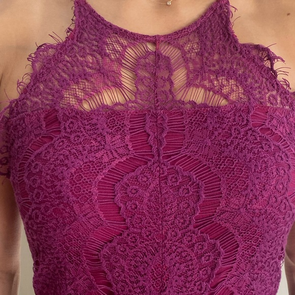Free people purple lace mini dress - Picture 9 of 12